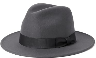 Zylioo Kleiner Filzhut für Herren Damen XS-S, Trilby Fedora Hut mit breiter Krempe,Winter Vintage Panama Hut mit Gürtelschnalle S