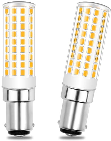 B15D LED Dimmbar 5W Ersatz für Osram Halolux Ceram 50W 60W B15D Halogenlampe, Kein Flackern, 230V, 580 Lumen, Warmweiß 3000K, 360°Abstrahlwinkel Bajonet LED Glühbirne Nähmaschinenlampe, 2er Pack