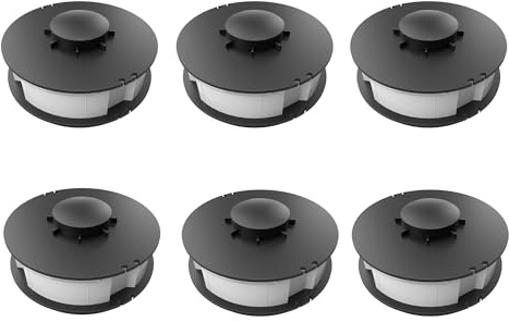 Rasentrimmer Spule | kompatibel mit Ferrex Rasentrimmer F-ERT 450-2 | F-ERT 450-1 | Doppelfaden Ersatzspulen Set 6-teilig