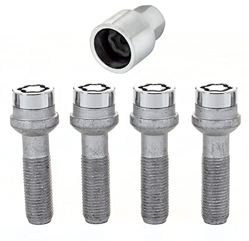 McGard 28044SU Standard - Tornillos antirrobo para rueda (base esférica, M14 x 1,50, longitud del vástago 37.1 mm, SW19)