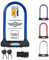 MASTER LOCK Bügelschloss [Schlüsselschloss] [mit Halterung] [Zertifiziertes Fahrrad Schloss - Secure-Gold-Zertifikat][Blau] [Silber, Rot, Blau oder Lila] 8195EURDPROCOL - Ideal für Fahrräder