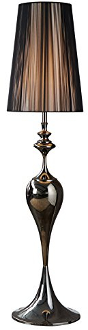 invicta INTERIOR Edle Design Stehleuchte Lucie schwarz 160cm Lampe Stehlampe Standleuchte Leuchte