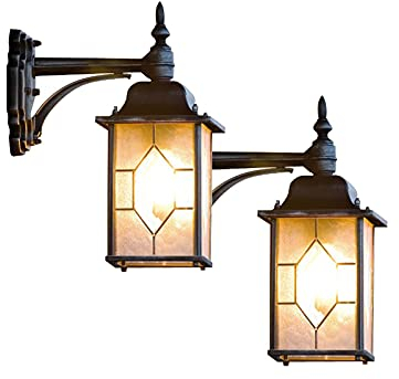2er-Set hängende Wandleuchten MILANO, E27, Bleikristalloptik, IP43; KONSTSMIDE 7248-759