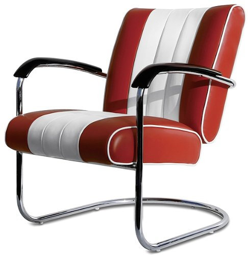 Bel Air Lüllmann - Sillas de comedor o cocina, color rojo y blanco