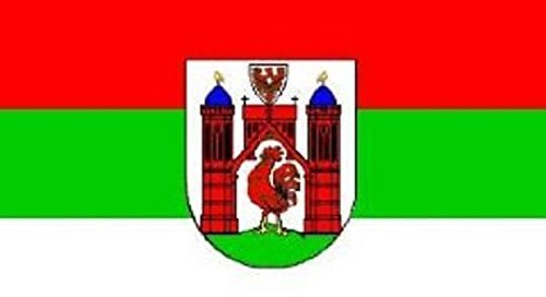 U24 Aufkleber Frankfurt an der Oder Flagge Fahne 8 x 5 cm Autoaufkleber Sticker