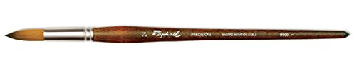 Raphael Precision 8900 Long Handle Brush, Round, 2/0, Natural
