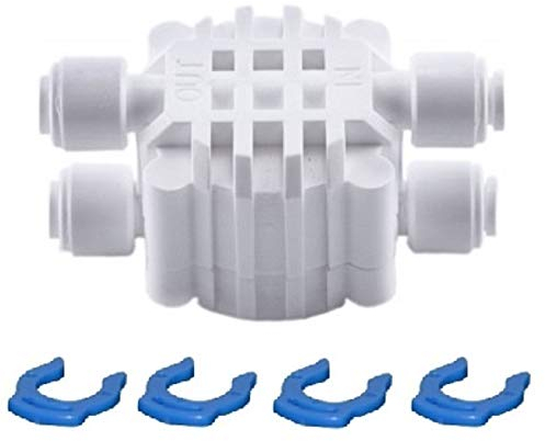 Planet-Aqua Abschaltautomatik Vierwegeventil mit 1/4 Schlauchanschluss für Osmoseanlage Wasserfilter Umkehrosmose Ventil Kupplung Filter Absperrventil