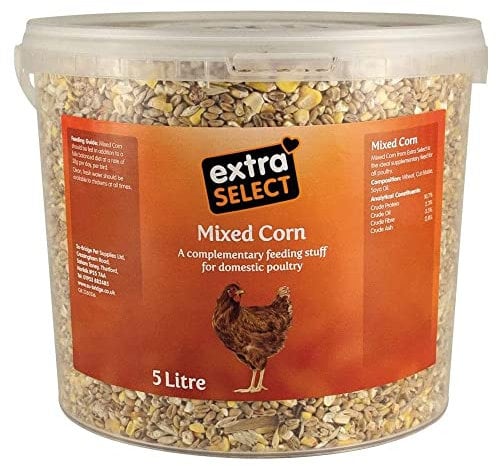 Extra Select Mixed Corn Poultry Feed Tub, 5 Litre (packaging may vary)