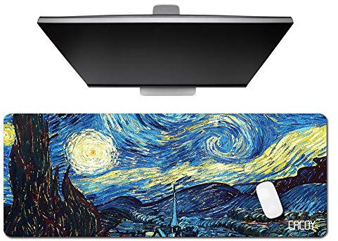 Cacoy Tapis de Souris XXL Gaming, 1000x400 mm Grande Taille Antidérapante Bureau Pad Surface Spéciale Texturée pour PC Gamers Office Home Work Gaming