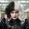 ATAYOU Kurze Schwarz weiße Perücke, Halb Schwarz Halb Weiß Bob Frauen Cosplay Synthetik Perücken(Kurz C)