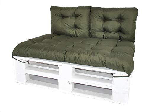 Mayaadi Home Palettenkissen Rückenkissen Euro Paletten Palettenauflage MH-DA-01 Olive 60x40x10cm