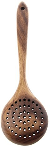 Mango largo Colador Cuchara de madera Skimmer Utensilios Herramientas de cocina