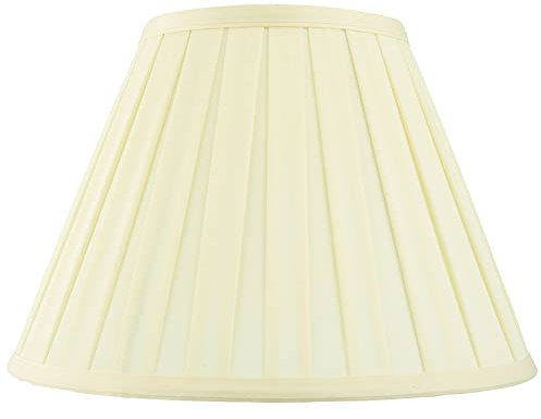 National Lighting Decorative Tapered Table/Floor Lampshade - 14-Inch Empire Drum Lamp Light Shade in Cream Fabric - 40W E14/B22 Candle Incandescent or LED (Not Included)