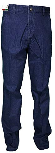 Jeans Uomo Tasca America Classico Vita Alta Gamba Larga Elasticizzato Denim