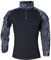 FENG Tactical Military Combat T-Shirt für Herren Langarm Slim Fit Camo Shirt Militäruniform Airsoft Zubehör Jagd Wandern (Black Python,XL)