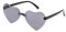 WQZYY&ASDCD Sonnenbrille Herren Damen Randlose Herzförmige Sonnenbrille-Grau