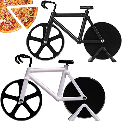Tagliapizza Bicicletta Pizza per Biciclette Taglio Bicicletta Pizza Cutter Tagliapizza Ruota Bicicletta Rotelle Tagliapizza Tagliapizza Bici 2 Pezzi Utensili da Cucina Decorazione Regali Creativi