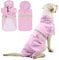PETCUTE Hunderegenmantel mit Kapuze,Wasserdicht Hunde Regenmantel mit Reflektierenden Streifen,Verstellbarer Hunde Regenjacke mit Kragenloch für Kleine Mittelgroße und Große Hund,3XL