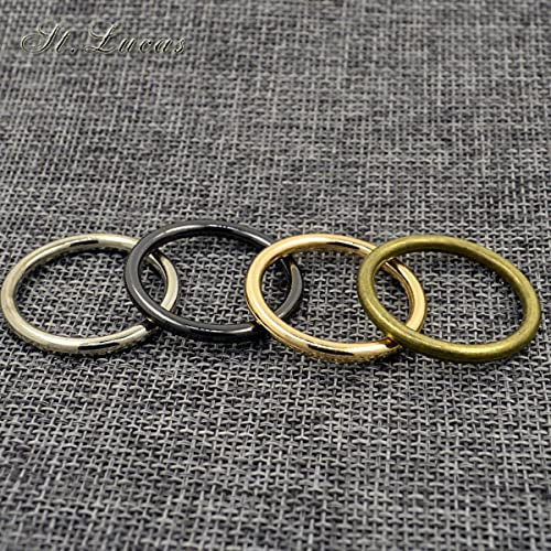 Großhandel 20 teile/los 20mm/25mm/30mm/35mm schwarz bronze gold silber kreis ring Verbindung legierung metall schuhe taschen Gürtelschnallen DIY-50MM, Bronze 703 20 stücke