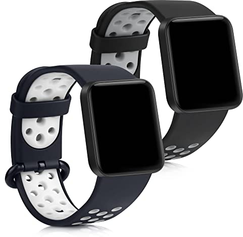 kwmobile Pulsera Compatible con Xiaomi Mi Watch Lite/Redmi Watch Correa - 2X Correas de Silicona Flexible - Tamaño Ajustable