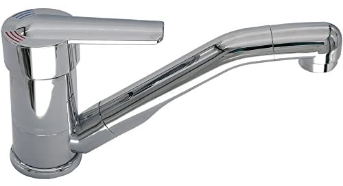 Wasserhahn Einhebelmischer Parma Wohnmobil Wohnwagen Caravan Camping Boot + Schalter Chrom