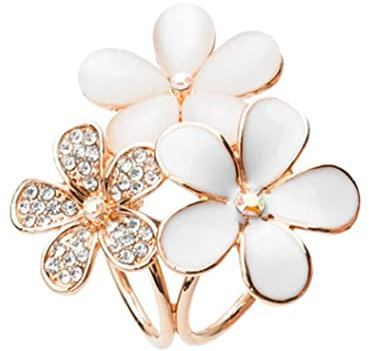 Écharpe Bague Fleur Fleur Foulard Boucle Soie Foulard Soie Fermoir Clips Broches Vêtements Porte-Bijoux Porte-Bijoux pour Femmes Filles