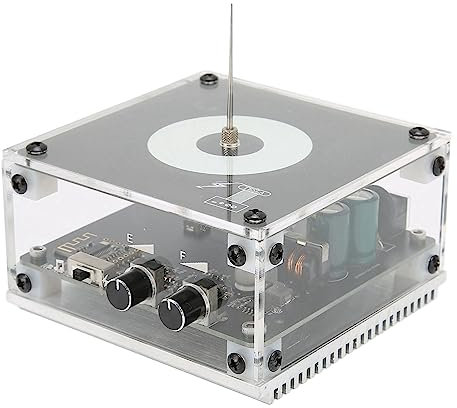 Kit de Bricolaje de Bobina Tesla de Música, Altavoz de Plasma de Transmisión Inalámbrica Táctil con Arco con Luz, Modelo de Experimento de Ciencia de Iluminación Artificial, para Enseñanza(EU)