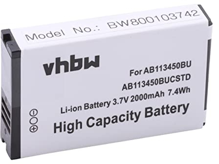vhbw Batterie Compatible avec Samsung Xcover E2370 téléphone Portable (2000mAh, 3,7V, Li-ION)