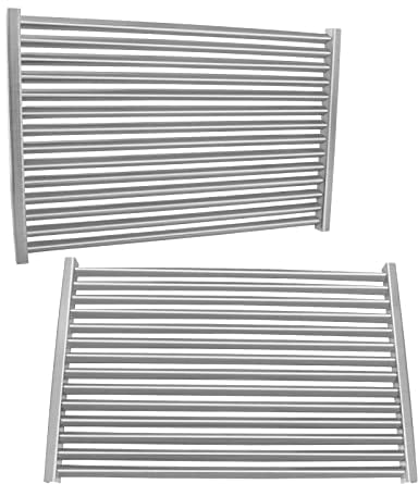 NEURARC 49,5 cm Edelstahl-Grillroste Ersatzteile für Weber 7524 7528, Genesis 300 Serie, Genesis E-310 E-330, Set mit 2 Grillrosten (49,5 x 32,8 cm)