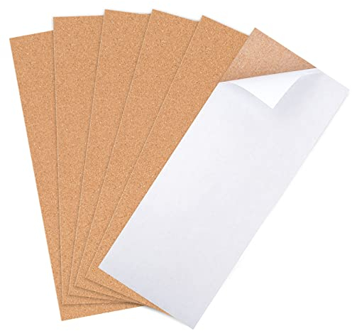 6 Stück Pinnwand Kork Kork-Pads Selbstklebende Korkplatten Korktafel Korkwand DIY 1 mm dicke Korktafel für Bastelarbeiten, Karten, Tischdekoration, Notizen, Bilder, Foto, Untersetzer, 35 * 14 cm