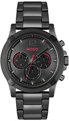 HUGO Multi Zifferblatt Quarz Uhr für Herren #IMPRESS mit Edelstahlarmband
