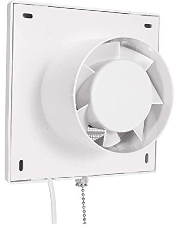 Cooling Fan 4'' Silent Exhaust Fan With Pull Cord Bathroom Kitchen Hood Air Extractor Wall Ceiling Window Mount Ventilator Outlet