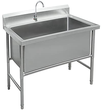 Fregadero De Acero Inoxidable Independiente, Fregadero De Servicios Públicos, 1 Fregadero De Cocina Comercial De Compartimento, Fregadero De La Cocina Fregadero Industrial(31in)