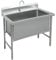 Fregadero De Acero Inoxidable Independiente, Fregadero De Servicios Públicos, 1 Fregadero De Cocina Comercial De Compartimento, Fregadero De La Cocina Fregadero Industrial(31in)