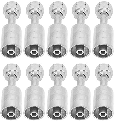 10 Pezzi Raccordo Tubo Aria Condizionata,Raccordo Tubo Refrigerante Auto, Raccordo Portagomma AC Raccordo Tubo Refrigerante R134 con Manica 3/8in 180 Gradi Per Automobili Camion Veicoli di Ingegneria
