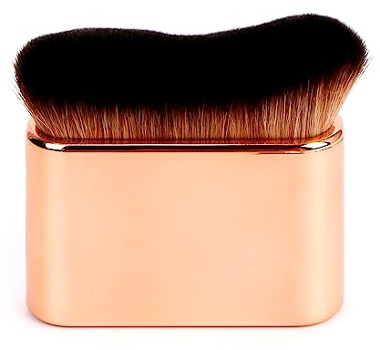 IOSPKKIO® Pinceau autobronzant, Applicateur de Pinceau autobronzant - Pinceau pour Le Corps, Pinceau de Maquillage Faux Bronzage, Pinceau Fond de Teint Or Rose, Doux et délicat