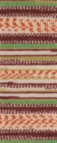 Gründl Hot Socks Mandello 4-fach 03 - Braun/Grün/Orange/Creme