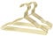 Harbour Housewares Metal Coat Hangers - Gold - 20x Childrens Wire Clothes Hangers with Trouser Bar and Non Slip Shoulder Notches for Jacket, Suit, Jumper, Dress Wardrobe Storage