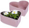 matches21 Lot de pots de fleurs en forme de cœur résistant aux intempéries pour l'extérieur – Grand bol décoratif rose marbré comme bac à fleurs – Bac de jardin de 22 x 20 cm pour fleurs, bonsaï ou
