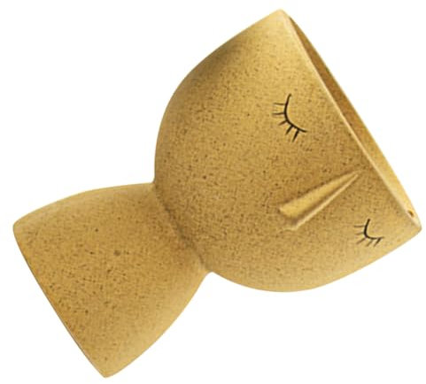 Mipcase Pot De Céramique Visage Petit Cache-Pot Décoratif pour Plantes Intérieur pour Bureau Et Maison