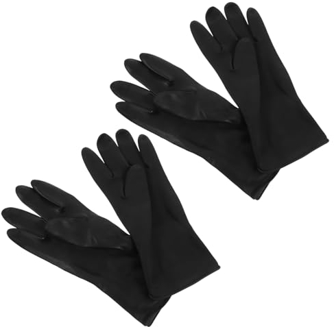 Ipetboom 2 Paar Wiederverwendbare Haarfärbehandschuhe - Schwarze Gummihandschuhe Für Friseure Und Heimgebrauch Schutz Beim Färben Von Haaren Ideal Für Damen Und Herren