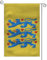 Bandiera medievale con stemma da giardino, 30,5 x 45,7 cm, double face, bandiera per esterni (Regno di Danimarca)