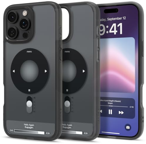 Spigen iPhone 16 Pro Hülle Ultra Hybrid MagFit -Classic Black | Kompatibel mit MagSafe, Air Cushion Tech, Militär-Grade Schutz, Hightech-Design