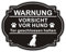 Acuxiaza 25x20 cm Vorsicht Hund Schild Aluminium Warnung Vor Dem Hund Schilder Achtung Hund Schild Das Etikett Kommt Mit Starkem Kleberücken und Wurde Bereits Mit Vier Löchern Gestanzt