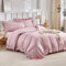 Tokokimo, Set copripiumino per letto singolo, 2 pezzi, design con volant, in morbida microfibra, con chiusura a cerniera, facile da pulire, per letto singolo, 135 x 200 cm (rosa, volant)