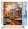 Figured'Art Peinture par Numéro Adulte avec Cadre Soleil à Amsterdam - Activité Manuelle Kit de Loisir Créatif DIY Numéro d'Art Complet - 40x50cm avec châssis en bois à monter