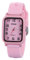 ALCENTIS Nouveauté Montre Femme rectangulaire Bracelet Silicone - Moderne Look très Tendance (Bracelet Rose - Cadran Rose)