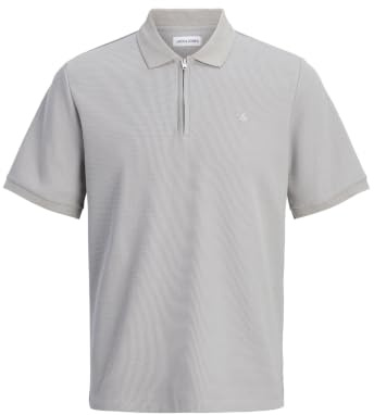 JACK & JONES Herren Male T-Shirt Einfarbig T-Shirt Jjeaustin Zip Polo Ss Sn (1er Pack)