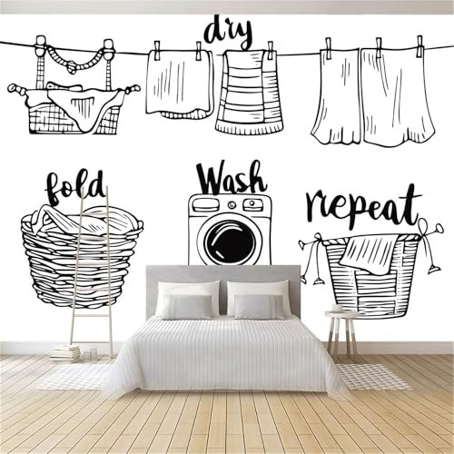 Fototapete Plakat Mit Verwaschenem Druck, Handgezeichneter Vektor Tapete 400 x 280 cm Vlies Tapeten 3D Wanddeko Wallpaper Wandtapete Dekoration Schlafzimmer Study Restaurant Cafe