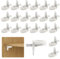 Dokeno 3mm Regalstützstifte Regalträger Stützen Kunststoff, 20Pcs Transparent Regal Bodenträger mit Stahlstift, Glasbodenträger Einlegeböden Halter für Schrank Bücherregal